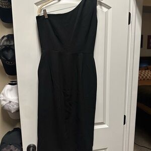 Dress the Population Elegant Black One-Shoulder Dress